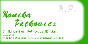monika petkovics business card